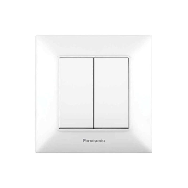 Выключатель 2-кл. Panasonic Arkedia Slim белый WNTC00092WH-UA1