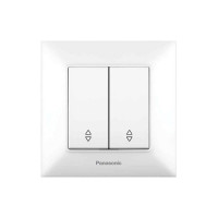 Выключатель 2-кл. проходной Panasonic Arkedia Slim белый WNTC00112WH-UA1