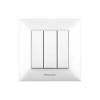 Выключатель 3-кл. Panasonic Arkedia Slim белый WNTC00152WH-UA1