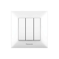 Выключатель 3-кл. Panasonic Arkedia Slim белый WNTC00152WH-UA1
