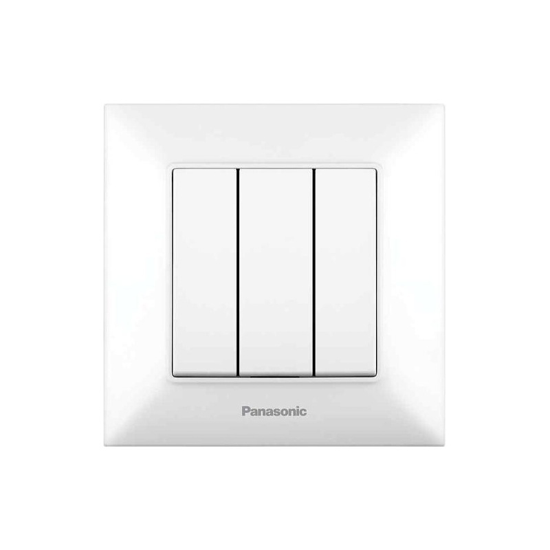 Выключатель 3-кл. Panasonic Arkedia Slim белый WNTC00152WH-UA1