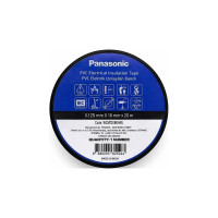 Изолента ПВХ Panasonic 0.125×18мм, 20м, чёрная WCMT20BKARJ