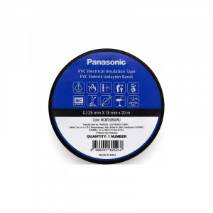Изолента ПВХ Panasonic 0.125×18мм, 20м, чёрная WCMT20BKARJ