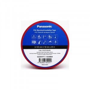 Изолента ПВХ Panasonic 0.125×18мм, 20м, красная WCMT20RDARJ