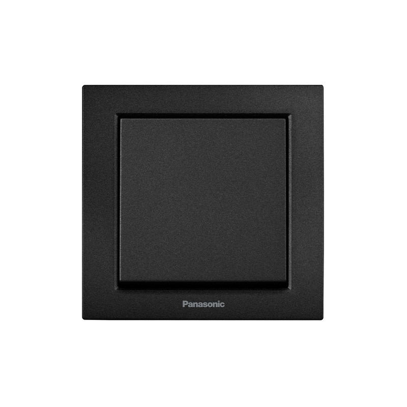 Выключатель 1-клавишный Panasonic Karre Plus 55 чёрный (WDTC90012BL-UA1)