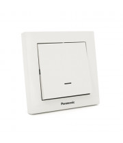 Выключатель 1-клавишный с подсветкой Panasonic Karre Plus 55 белый (WDTC90022WH-UA1)