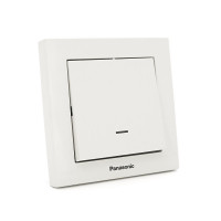 Выключатель 1-клавишный с подсветкой Panasonic Karre Plus 55 белый (WDTC90022WH-UA1)
