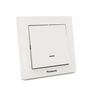 Выключатель 1-клавишный с подсветкой Panasonic Karre Plus 55 белый (WDTC90022WH-UA1)