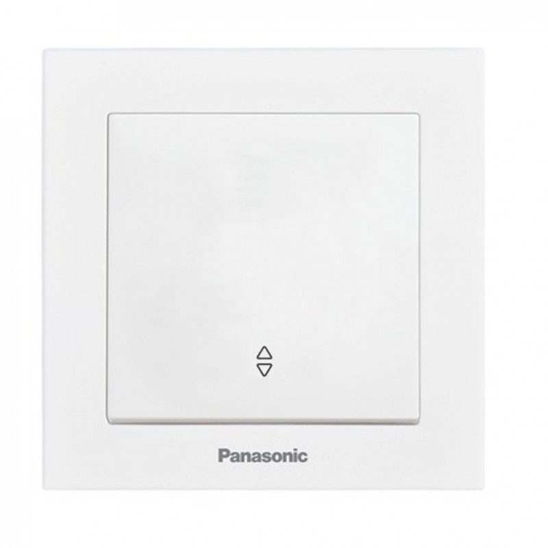 Выключатель 1-клавишный проходной Panasonic Karre Plus 55 белый (WDTC90032WH-UA1)