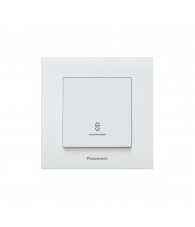Выключатель 1-клавишный проходной с подсветкой Panasonic Karre Plus 55 белый (WDTC90042WH-UA1)