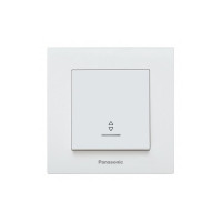 Выключатель 1-клавишный проходной с подсветкой Panasonic Karre Plus 55 белый (WDTC90042WH-UA1)