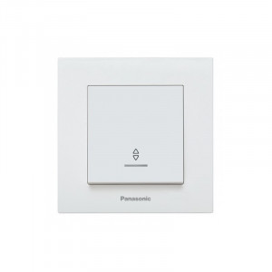 Выключатель 1-клавишный проходной с подсветкой Panasonic Karre Plus 55 белый (WDTC90042WH-UA1)