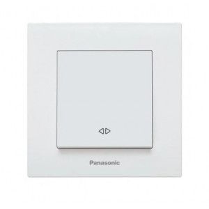 Выключатель 1-клавишный реверсивный Panasonic Karre Plus 55 белый (WDTC90052WH-UA1)