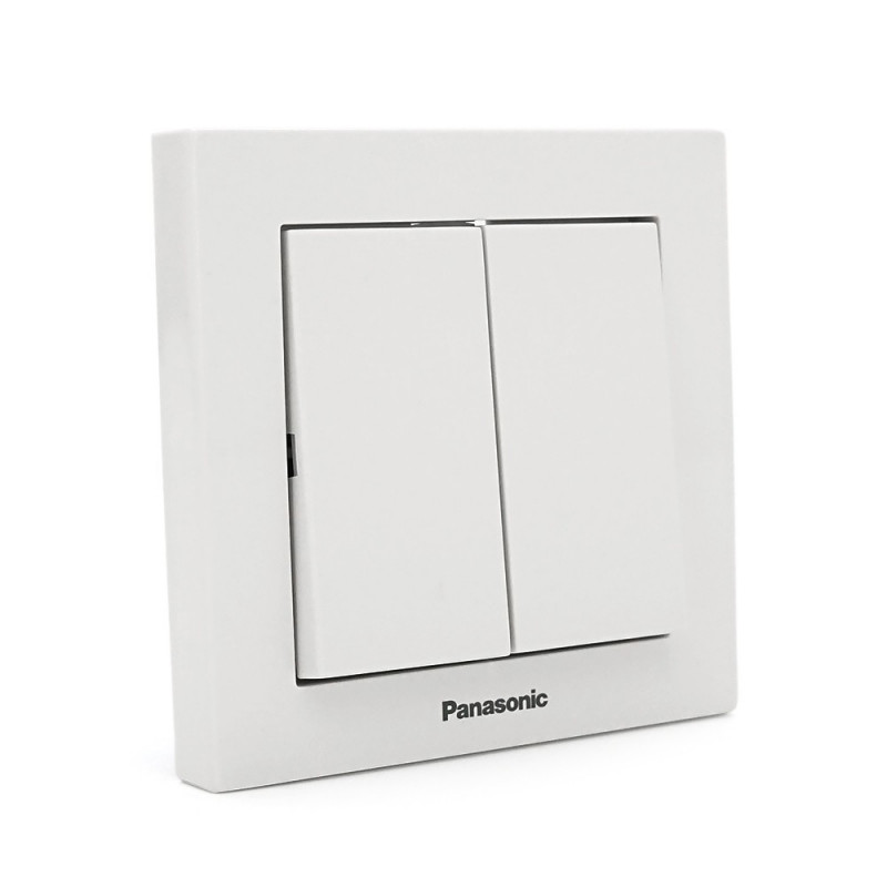 Выключатель 2-клавишный Panasonic Karre Plus 55 белый (WDTC90092WH-UA1)
