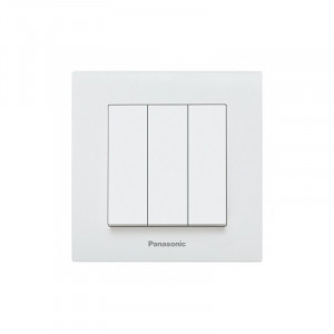 Выключатель 3-клавишный Panasonic Karre Plus 55 белый (WDTC90152WH-UA1)