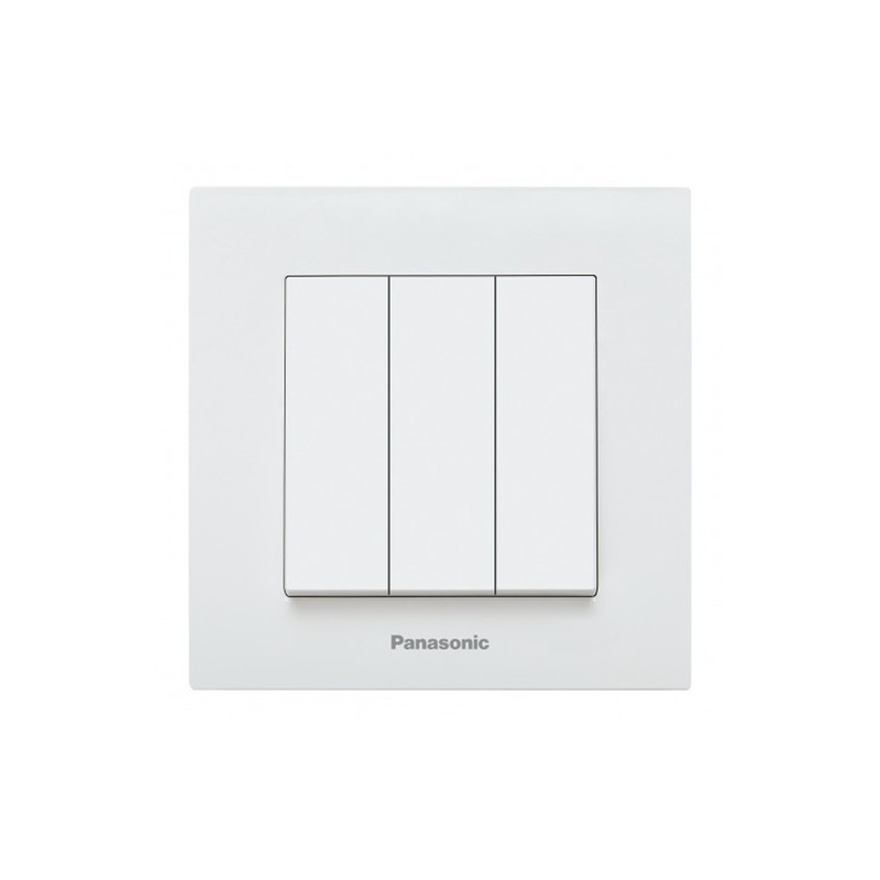 Выключатель 3-клавишный Panasonic Karre Plus 55 белый (WDTC90152WH-UA1)