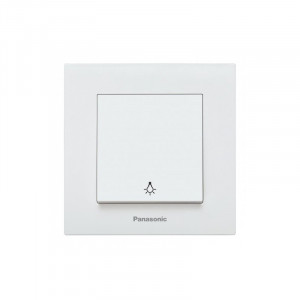 Выключатель кнопочный Panasonic Karre Plus 55 белый (WDTC90162WH-UA1)