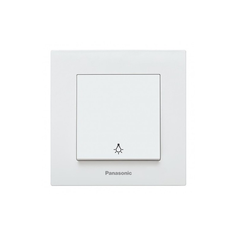 Выключатель кнопочный Panasonic Karre Plus 55 белый (WDTC90162WH-UA1)
