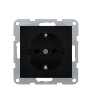 Розетка с заземлением Panasonic Karre Plus 55 чёрная (WDTC92022BL-UA1)