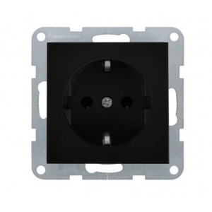 Розетка с заземлением Panasonic Karre Plus 55 чёрная (WDTC92022BL-UA1)