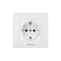 Розетка с заземлением Panasonic Karre Plus 55 белая (WDTC92022WH-UA1)