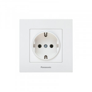 Розетка с заземлением Panasonic Karre Plus 55 белая (WDTC92022WH-UA1)