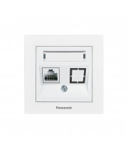 Розетка компьютерная RJ45 CAT6e Panasonic Karre Plus 55 белая (WDTC94212WH-UA1)