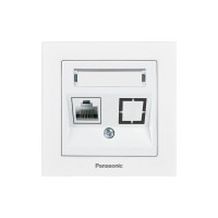 Розетка компьютерная RJ45 CAT6e Panasonic Karre Plus 55 белая (WDTC94212WH-UA1)