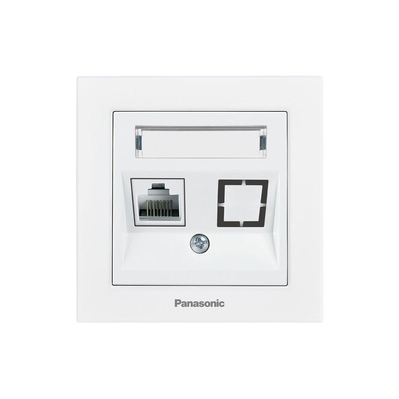 Розетка компьютерная RJ45 CAT6e Panasonic Karre Plus 55 белая (WDTC94212WH-UA1)
