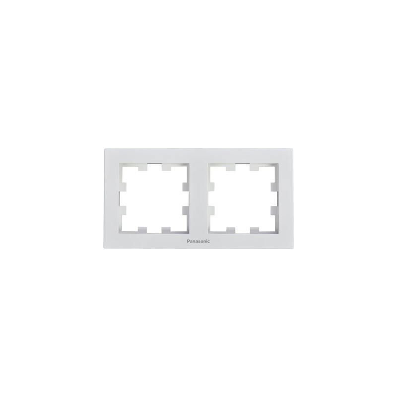 Рамка 2-постовая горизонтальная Panasonic Karre Plus 55 белая (WDTF08022WH-UA1)