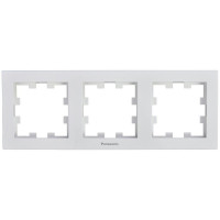 Рамка 3-постовая горизонтальная Panasonic Karre Plus 55 белая (WDTF08032WH-UA1)
