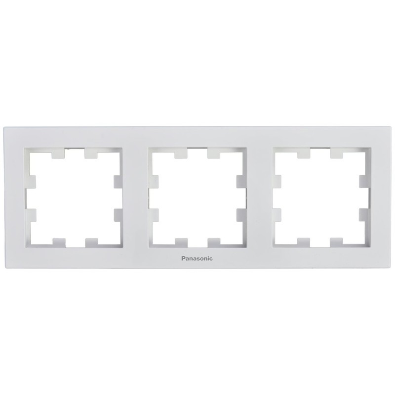 Рамка 3-постовая горизонтальная Panasonic Karre Plus 55 белая (WDTF08032WH-UA1)
