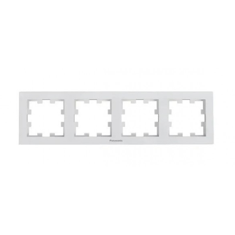 Рамка 4-постовая горизонтальная Panasonic Karre Plus 55 белая (WDTF08042WH-UA1)
