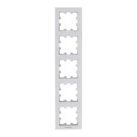 Рамка 5-постовая вертикальная Panasonic Karre Plus 55 белая (WDTF08152WH-UA1)