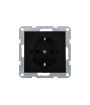Розетка с заземлением без рамки Panasonic Karre Plus 55 чёрная (WDTT02022BL-UA1)