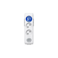 Колодка Panasonic X-tendia 3 гн., з зах. шторками, з вимикачем, Сіра WLTA02302GR-UA1