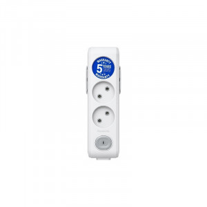 Колодка Panasonic X-tendia 3 гн., з зах. шторками, з вимикачем, Сіра WLTA02302GR-UA1