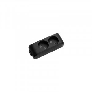Колодка Panasonic X-tendia 2 гн., з зах. шторками, Чорна WLTB02202BL-UA1