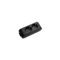 Подовжувач Panasonic X-tendia 2 гн. 5 м, з зах. шторками, Чорний WLTB02252BL-UA1
