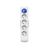 Колодка Panasonic X-tendia із заземленням 5 гн., з зах. шторками, Сіра WLTB04502GR-UA1