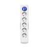 Колодка Panasonic X-tendia із заземленням 6 гн., з зах. шторками, Сіра WLTB04602GR-UA1
