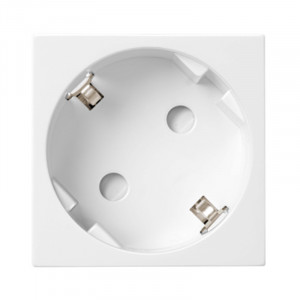 Розетка модульна Panasonic P45 із заземленням, 45х45 мм, біла WZTT22121WH-UA1