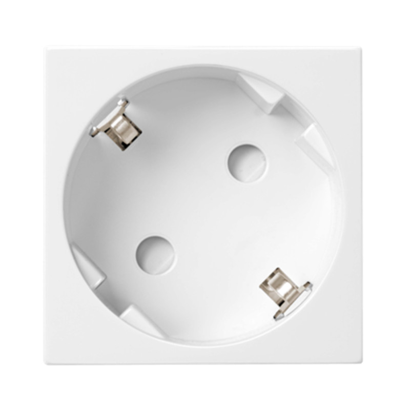 Розетка модульная Panasonic P45 с заземлением, 45х45 мм, белая WZTT22121WH-UA1