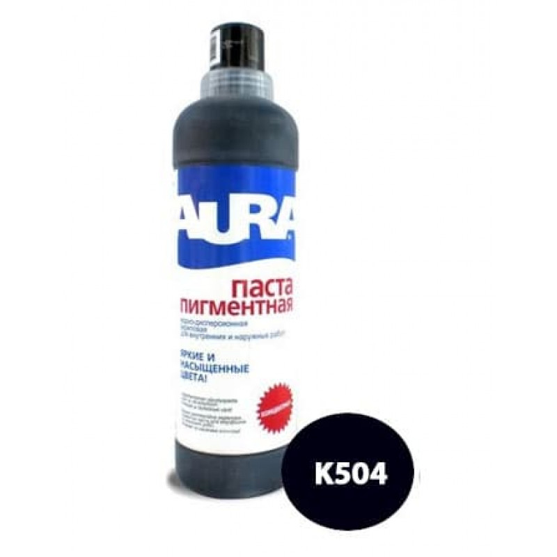 Барвник-фарба акрилова Aura K504 (чорный) 0,75 л