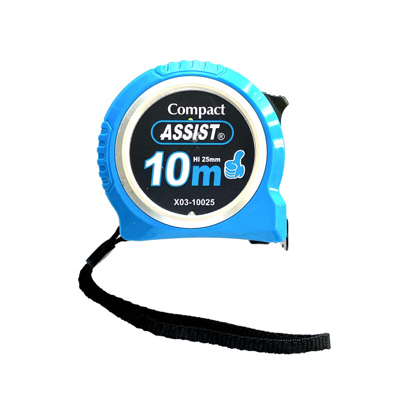 Рулетка будівельна ASSIST Premium з фіксатором 10 м х 25 мм