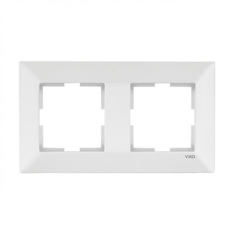 Двойная рамка VIKO Meridian горизонтальная Белый (90979002-WH)
