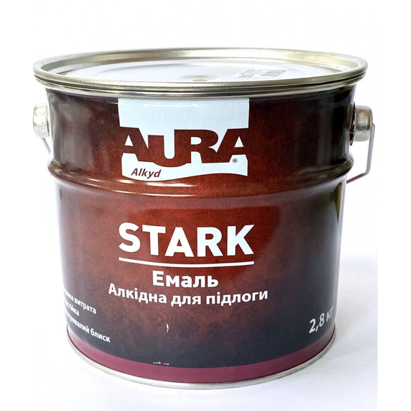 Эмаль для пола Aura Stark ПФ-266 желто-коричневый глянец 2.8 кг