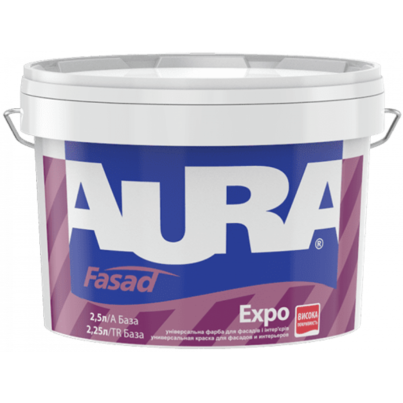 Універсальна фарба для фасадів та інтер'єрів AURA Fasad Expo TR 2.25 л