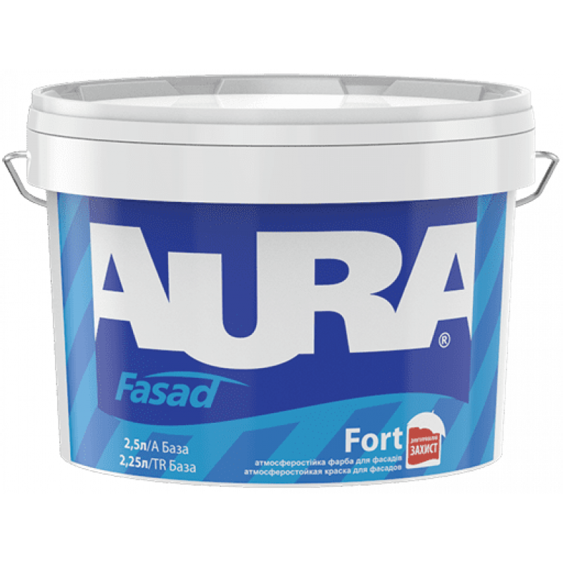 Краска фасадная Aura Fasad Fort модифицированная силиконом белая TR 2.25 л