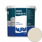 Эмаль акриловая для пола Aura Luxpro Remix Forum 10 RAL 1013 (жемчужно-белый) полуматовая 2,2 л (2,7 кг)